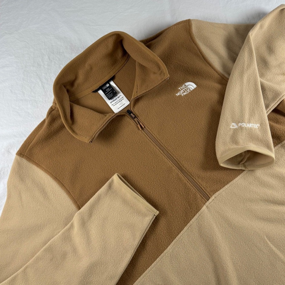 The North Face Men's Size M Brown Circular Design TKA Kataka Fleece Pullover